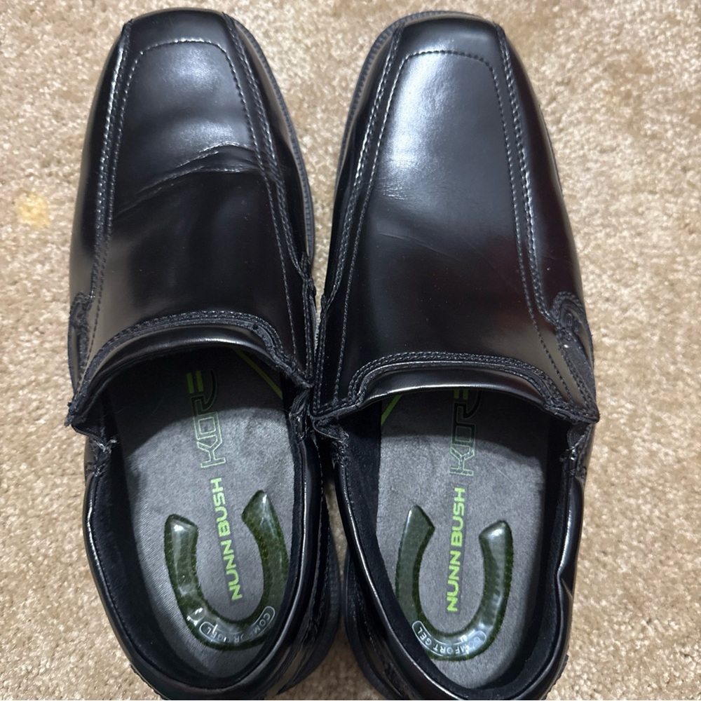 Nunn Bush Men Pro Bicycle Toe Slip-on with Kore Black 10.5 Dress Shoes - Picture 7 of 8